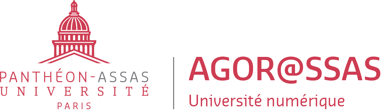Logo Agorassas, université numérique Paris 2 Panthéon-Assas  pour footer