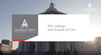 Vignette de la vidéo de présentation du Collège de droit en anglais Vignette de la vidéo de présentation du Collège de droit en anglais